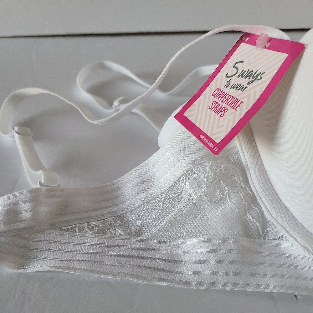 MAIDENFORM STRAPLESS PUSH UP BRA- 34 B - UNDERWIRE -PADDED MULTIWAY STRAPS #1102 - Picture 5 of 9